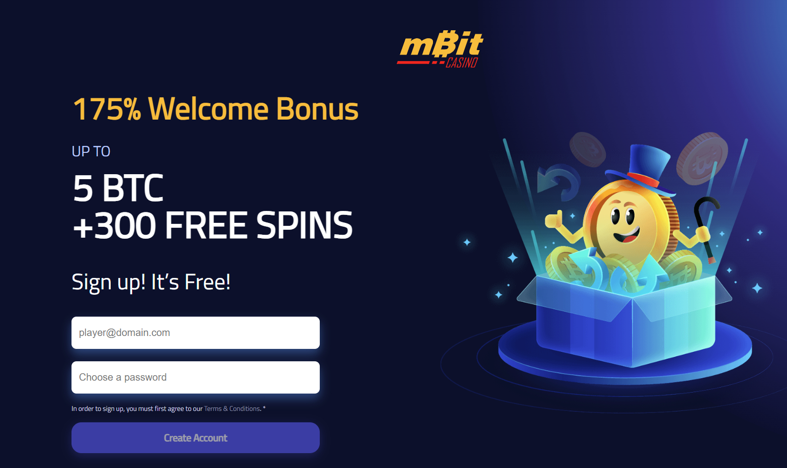 mBit crypto welcome bonus